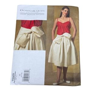Vogue Donna Karan V2970 Sewing Pattern AX (4-6-8) Top Skirt New Uncut‎